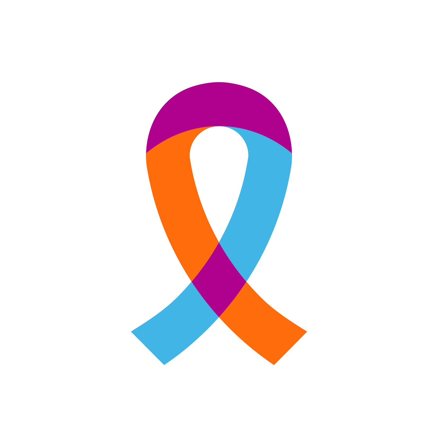 Oncology cancer fund ribbon icon