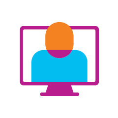 Telehealth computer icon