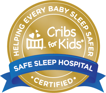Award logo for being safe sleep certified hospital