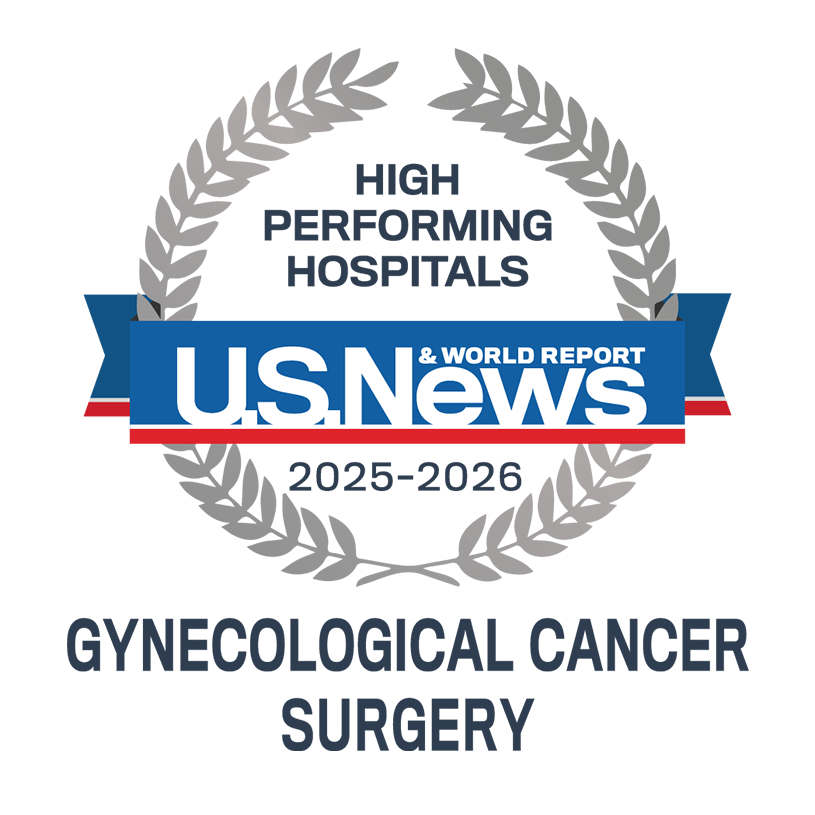 U.S. News & World Report High Performing Hospital for Gynecological Cancer Surgery 2025-2026 Badge