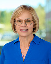 Head and shoulders portrait of Susan Davis, 2025 Servant’s Heart Award Winner