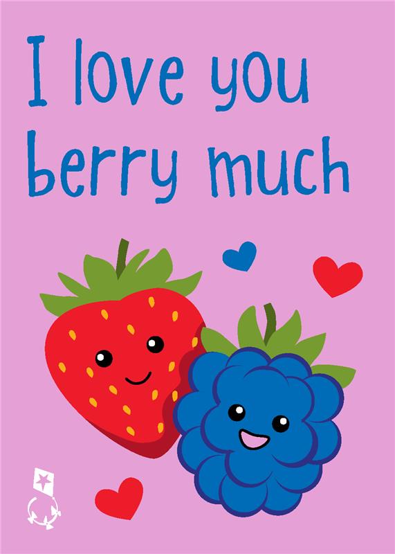 Niswonger Valentine's Day Card I Love You Berry Much Design 2026
