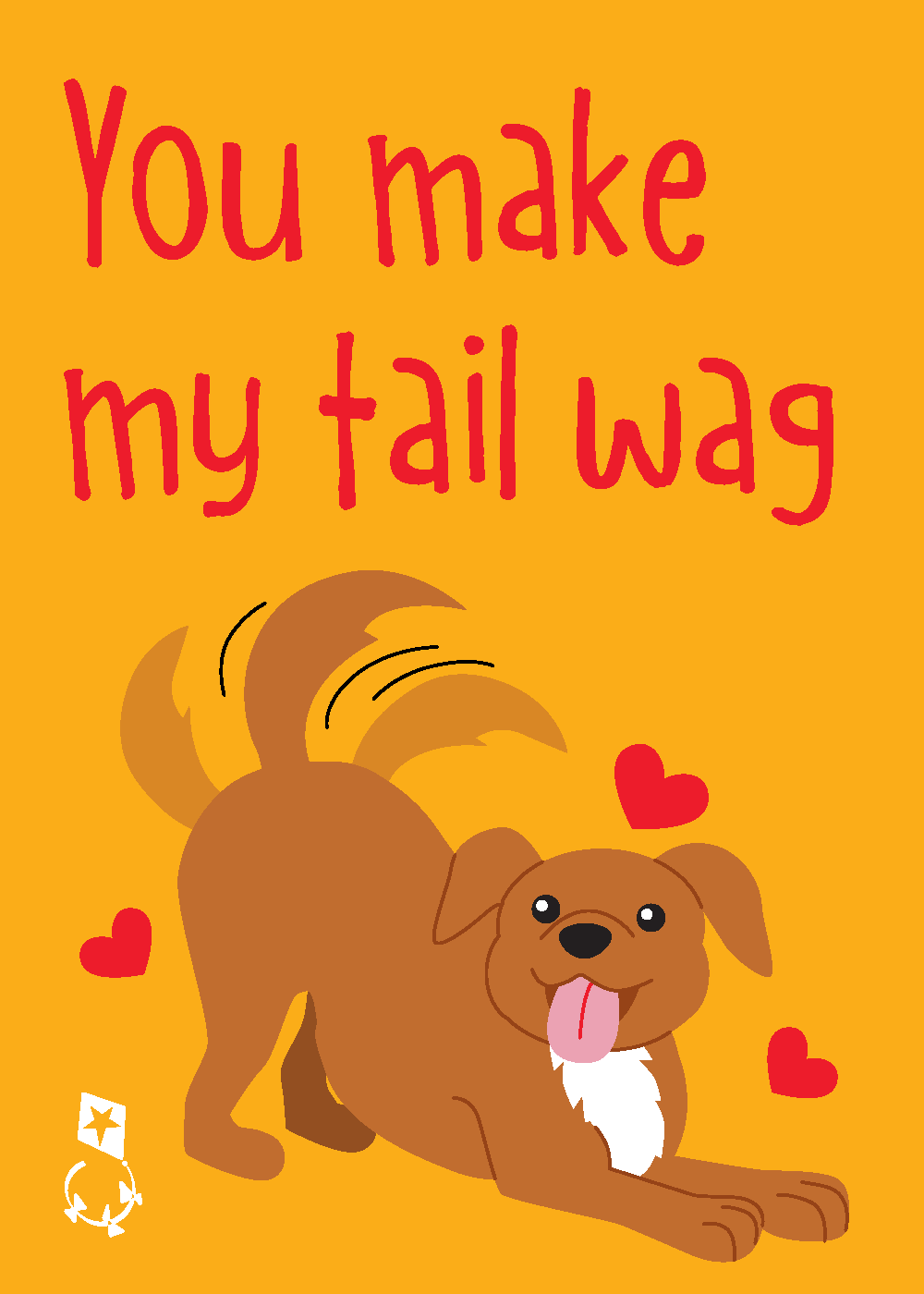 Niswonger Valentine's Day Card You Make My Tail Wag Design 2026