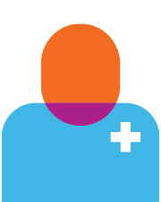 Illustrated icon of a healthcare professional