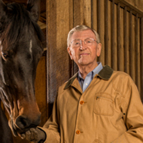 Carl, knee replacement patient with his horse