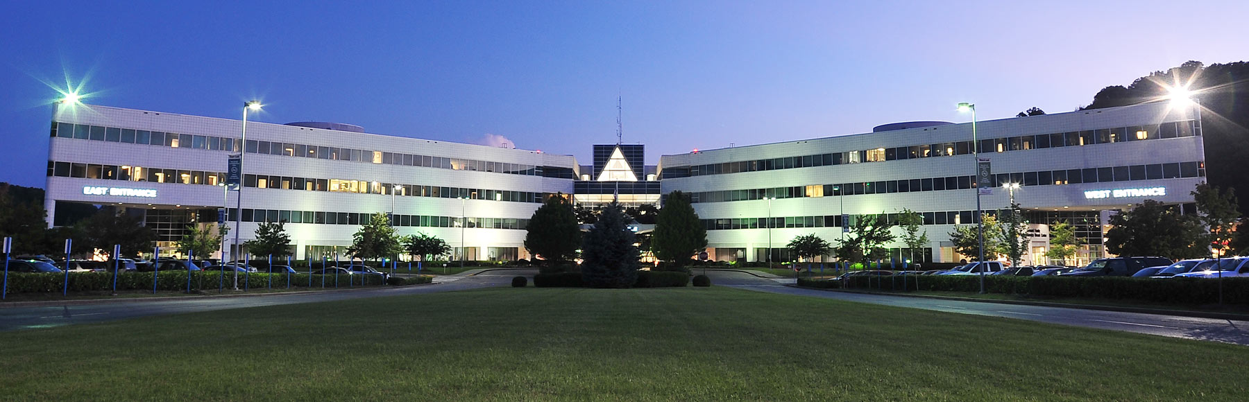 photo: Bristol Regional Medical Center facility exterior at twilight