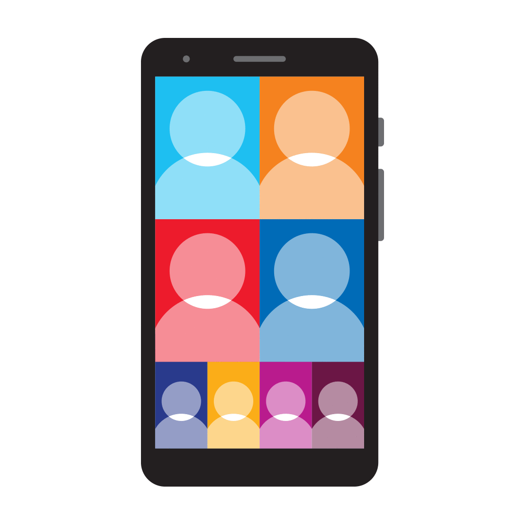 smartphone video chat illustration
