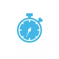 Blue stopwatch icon