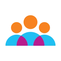 Group of three people standing icon
