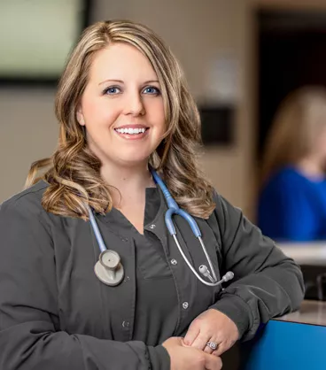 Emergency nurse smiling