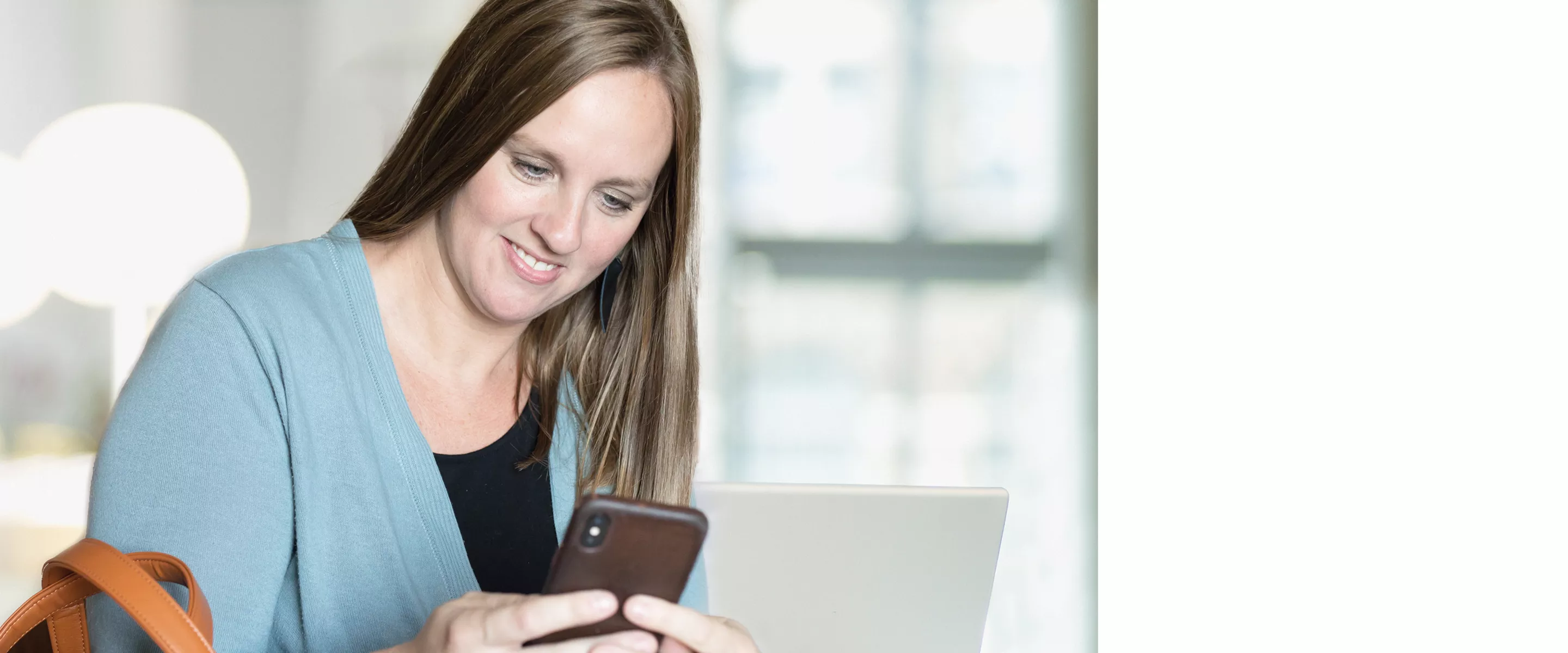 Woman looking at phone