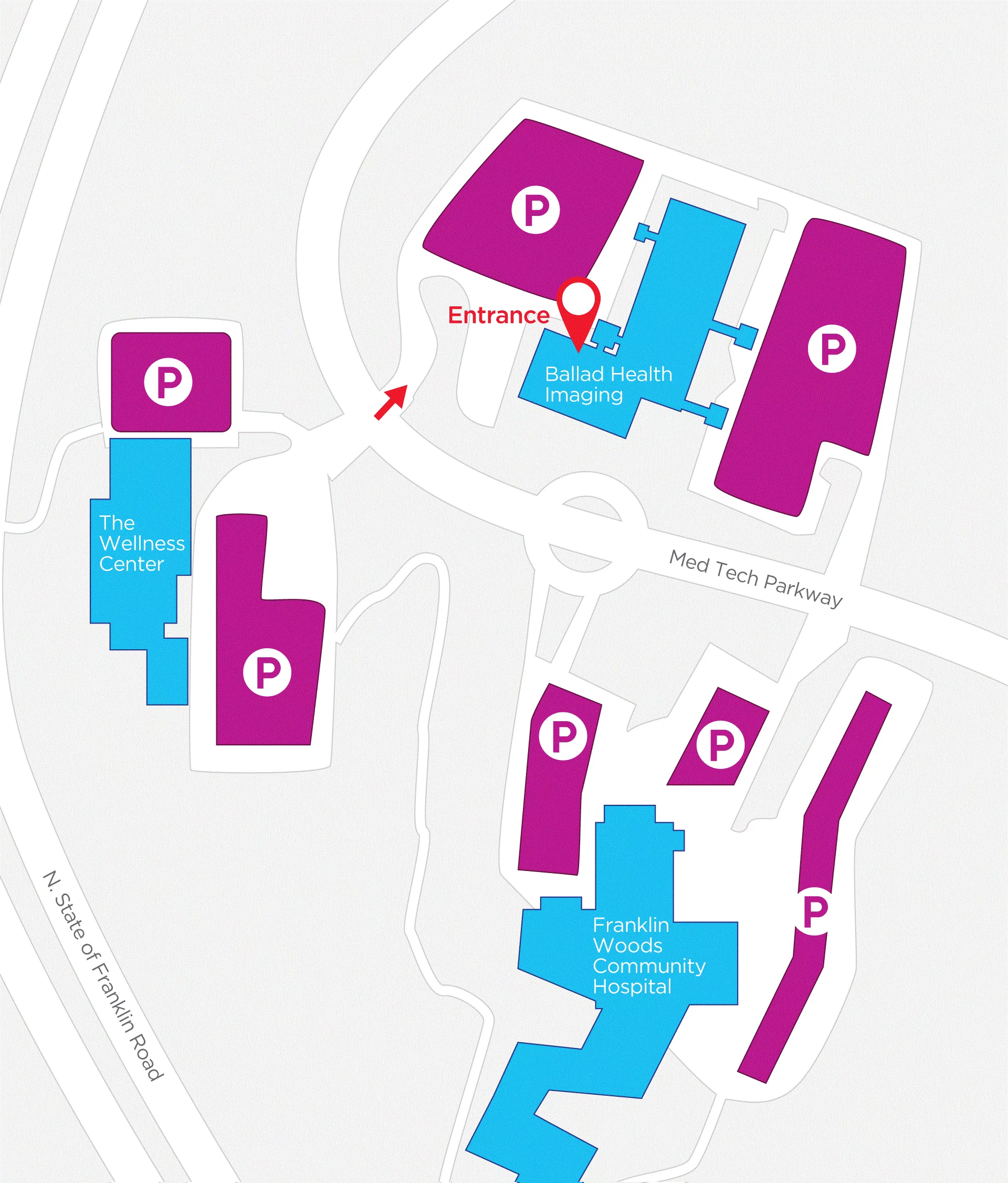 Johnson City Imaging map