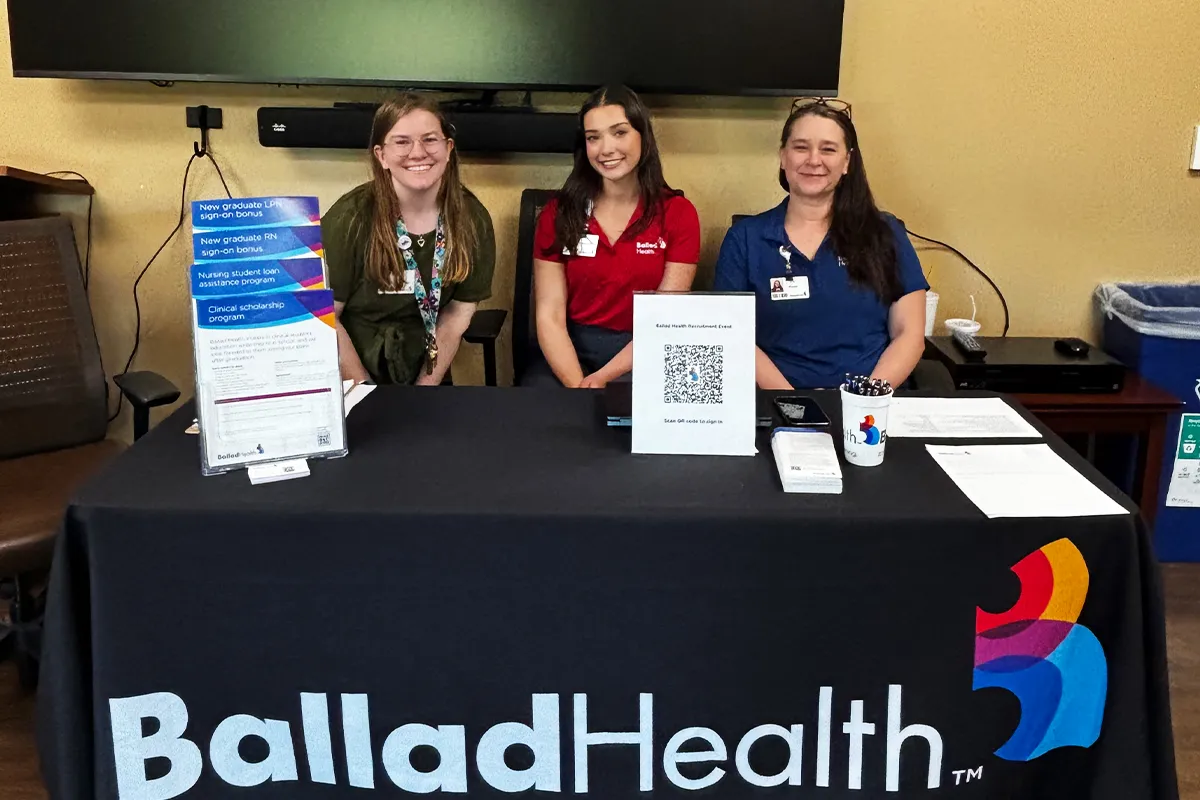 Recruiters at hiring event