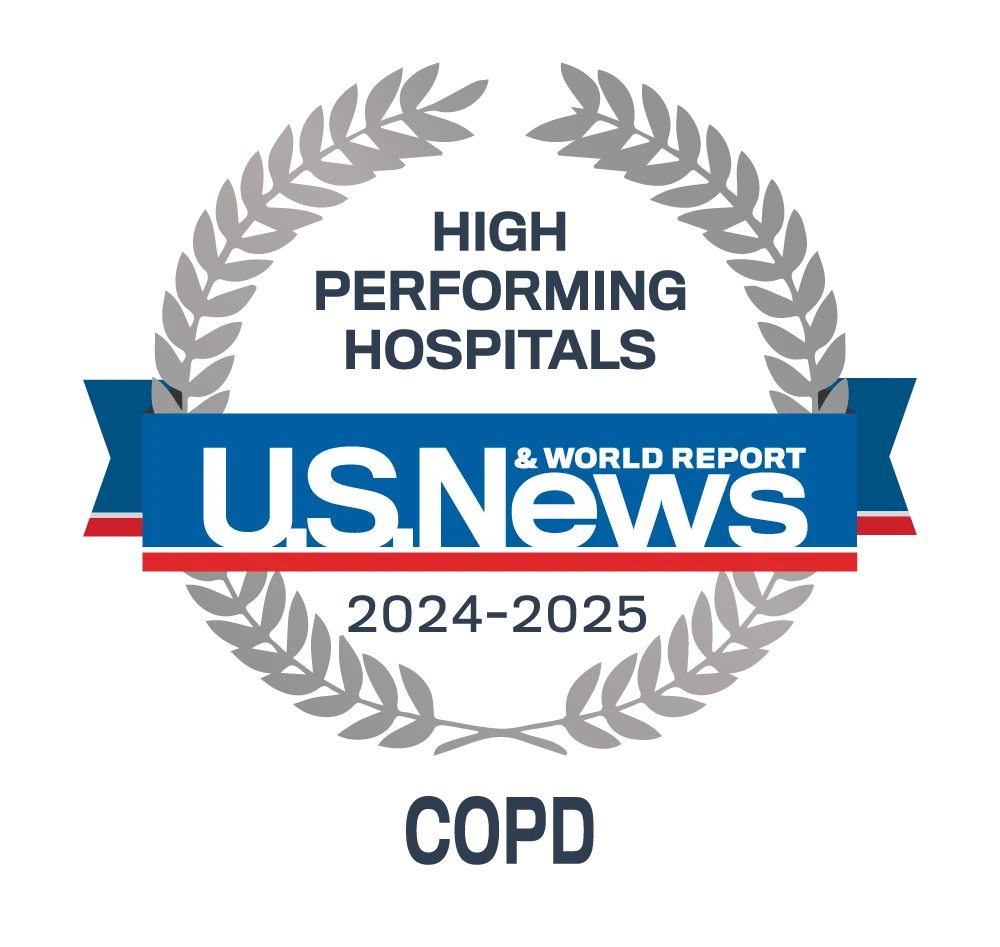 U.S. News & World Report High Performing Hospital Badge for COPD