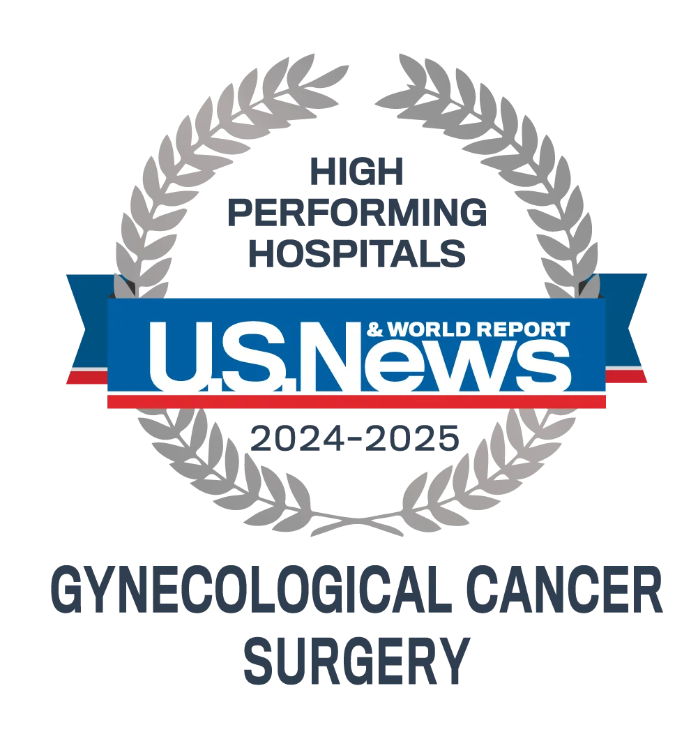 U.S. News & World Report High Performing Hospital Badge for Gynecological Cancer Surgery