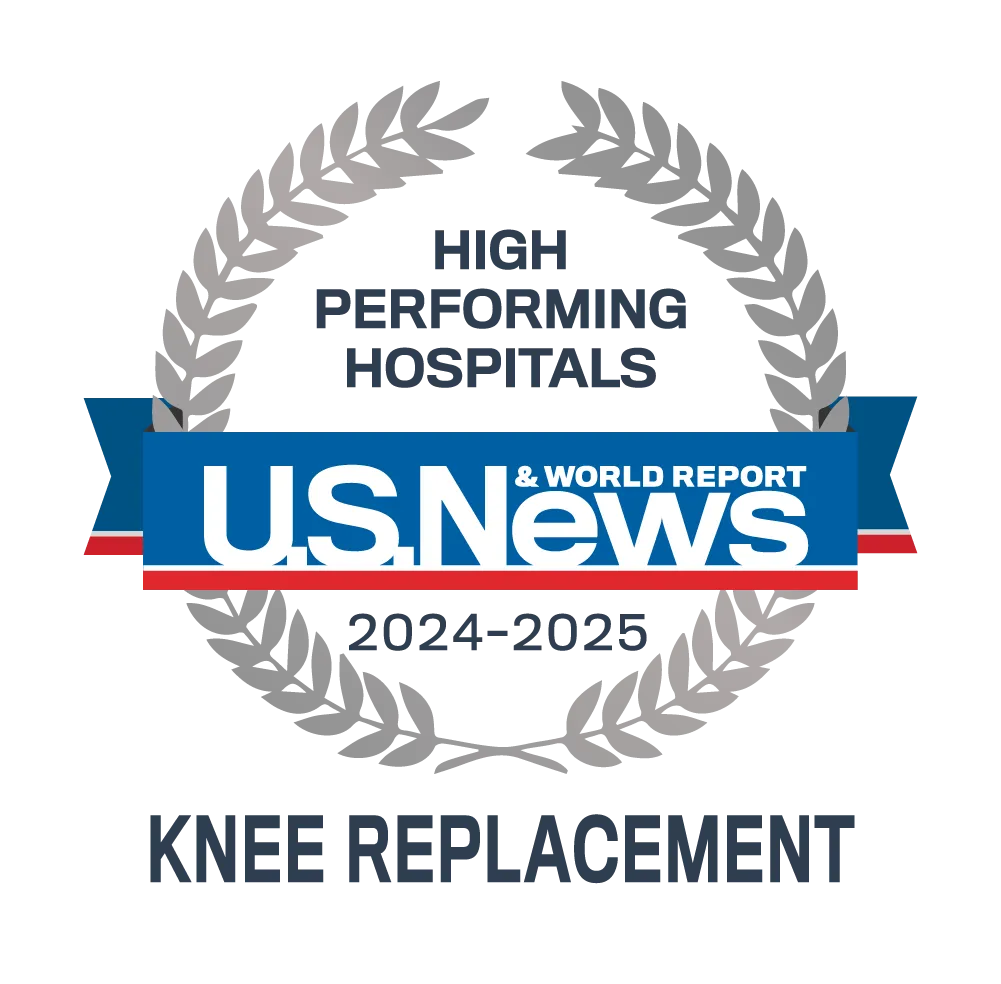 U.S. News & World Report High Performing Hospital Badge for Knee Replacement