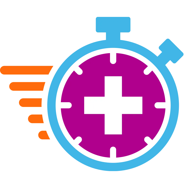 Illustrated icon of a stopwatch