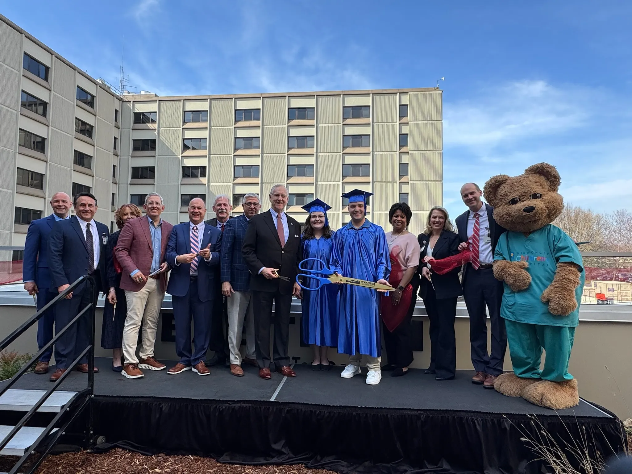 Ballad Health leaders and neonatal intensive care unit (NICU) graduates cut the ribbon on the new NICU at Niswonger Children’s Hospital in Johnson City, Tenn.