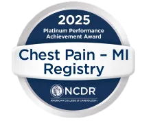 American College of Cardiology Platinum Performance Award badge icon